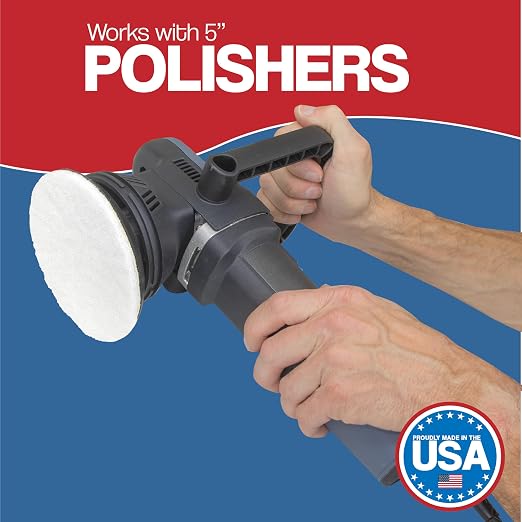 5 Inch Non Scratch Pad Hook & Loop Non Woven Discs White