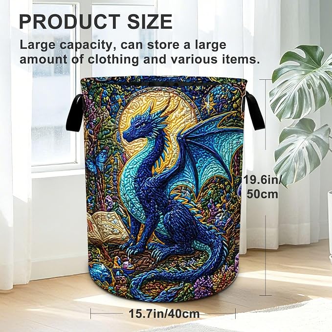 Animal Laundry Basket Foldable Oxford Laundry Hamper With Handle For Room Bathroom Bedroom