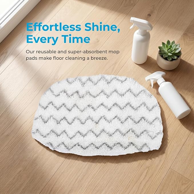 ULTECHNOVO Steam Mop Covers Replacement Reusable Washable Steam Mop Pad for 1940/1440 Water Absorbent Cleaning Cloth Cover for Tile Marble Hardwood Floors 11.81 X 7.08 X 0.78 in 1 Pack