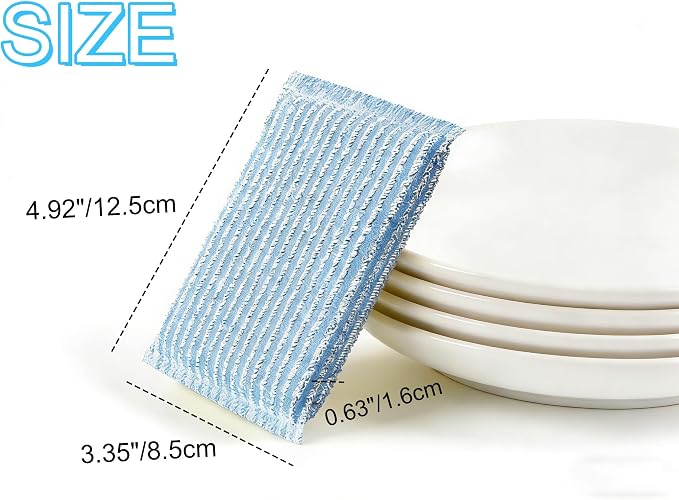 Non-Scratch Kitchen Cleaning Scrub Pads -16 Pack Random Color, 12.5x8.5 cm Gentle Scrubbers for Non-Stick Cookware Dishes FORUMALL (16PCS)