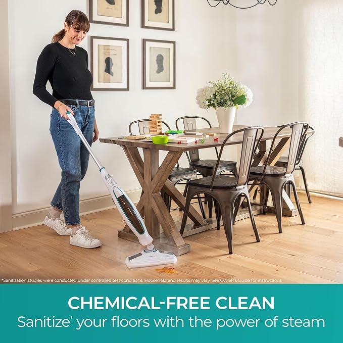 Kenmore S200 Series Steam Mop for Floor Cleaning | Easy Scrubber, 2pcs Washable Pads, 2 Modes, Quick-Heating, Lightweight for Hardwood and Tile - SM2060