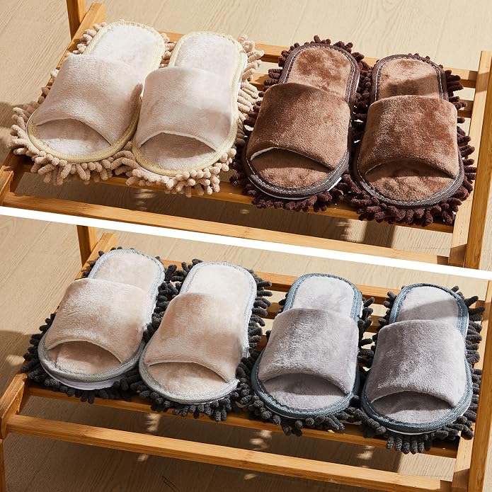 Jecery 4 Pair Microfiber Mop Slipper