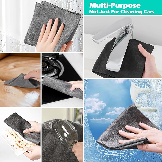 Car Drying Towel,Extra Large,Scratch Free,Super Absorbent,4 Pack | Microfiber Towels for Cars,Micro Fiber Auto Drying Towel,Reusable Wash Towels for Auto Detailing Flash,Car Cleaning Supplies