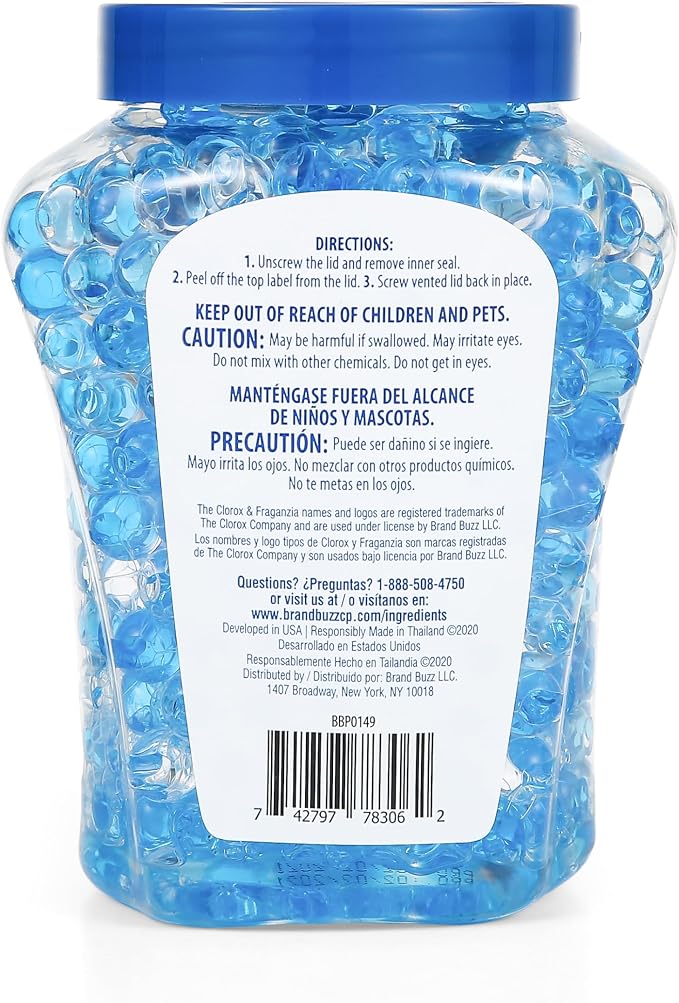 Clorox Fraganzia Air Freshener Twin Pack, Morning Sky, 24 Fl Oz, 6-Pack | Gel bead formula, long-lasting scent, no spray or mess, home car and office use
