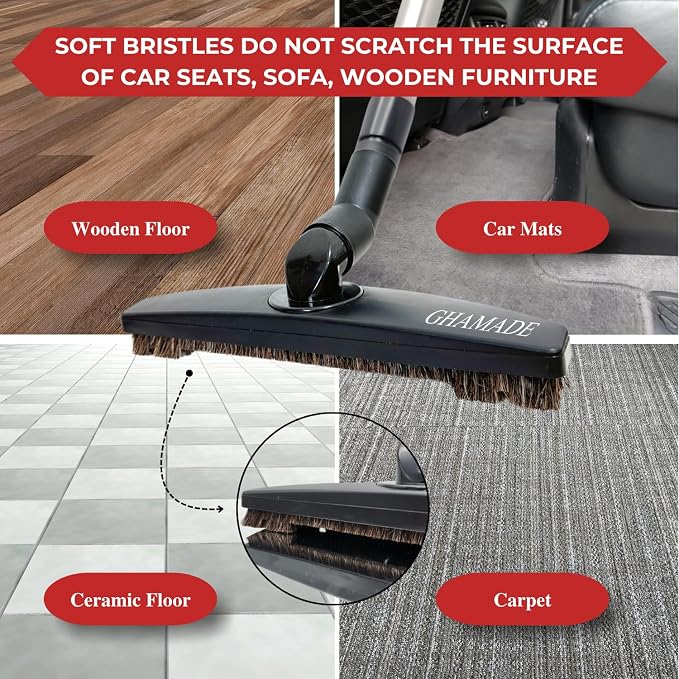for Shark Navigator NV360 NV356E NV352 NV350 NV355 Vacuum: Hardwood Floor Brush Head, Horsehair Dust Brush Attachment plus Vacuum Extension Wands (for Shark Navigator NV360 NV356E NV352 NV350 NV355)