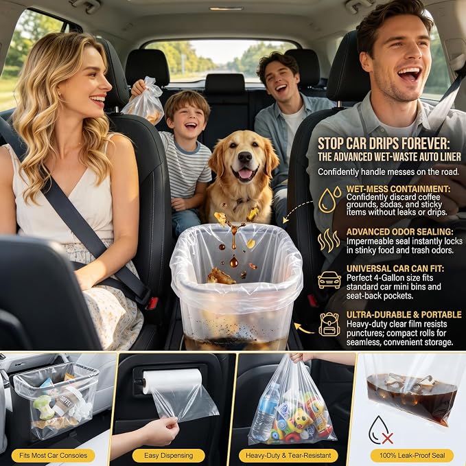 2 Gallon Small Trash Bags,110 Ct Unscented for Bathroom & Office | Flexible & Durable , Unscented & Easy Tearing 2 Gallon Trash Bag for Kitchen,Bedroom,Transparent,Fit 6,7,8 Liters