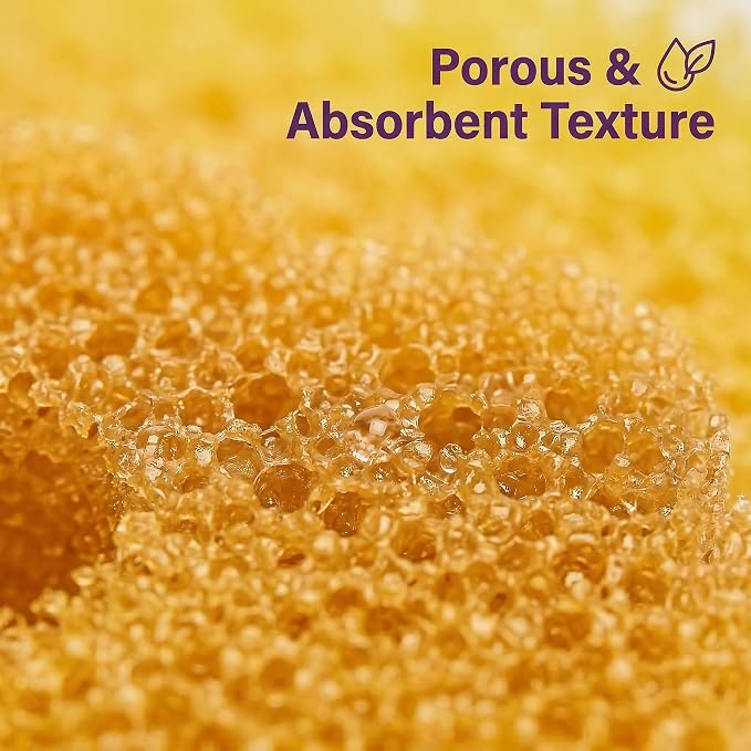 Scrub Flower Temperature Sensitive Sponges, Golden Sunflower | Firm when cold and soft when warm, these odor-resistant scrubbers clean dishes, kitchen surfaces and more.