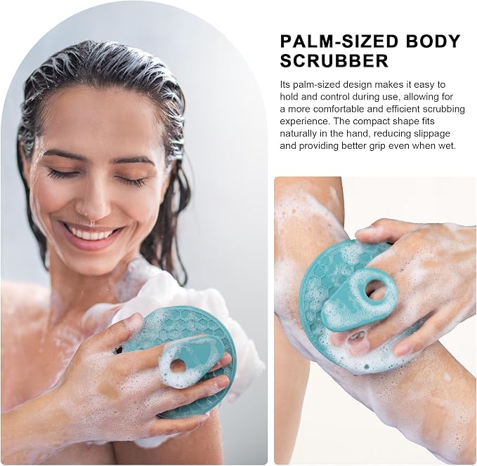 INNERNEED Silicone Body Scrubber Gentle Exfoliating Brush, Black+Green+Pink | INNERNEED Silicone Body Scrubber Gentle Exfoliating Brush, Black+Green+Pink