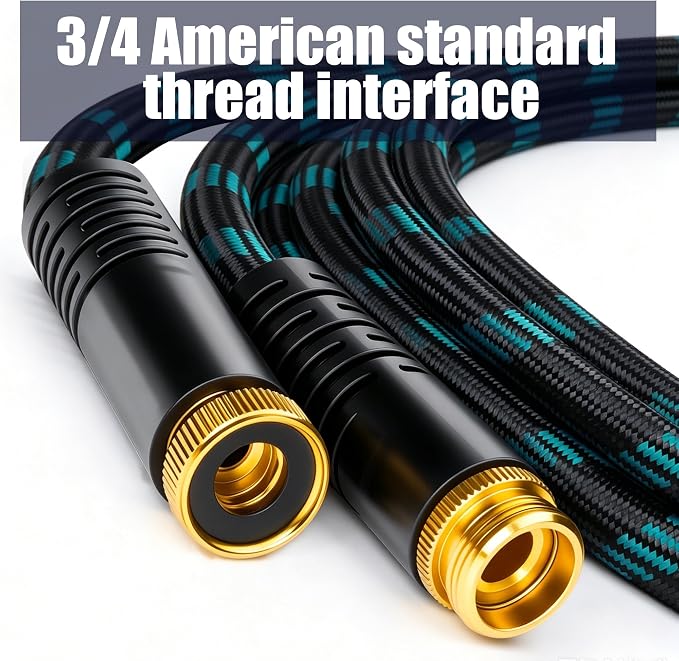 15FT Garden Hose No-Leak Lightweight Flexible Water Hose for RV Balcony | Lightweight. Rust-resistant. Leak-proof. Anti-kink. For RVs, balconies, bathrooms, or extending reach.