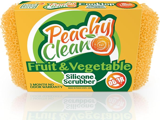 Peachy Clean 8353 Dish Fruit & Vegetable Scrubbers, Silicone