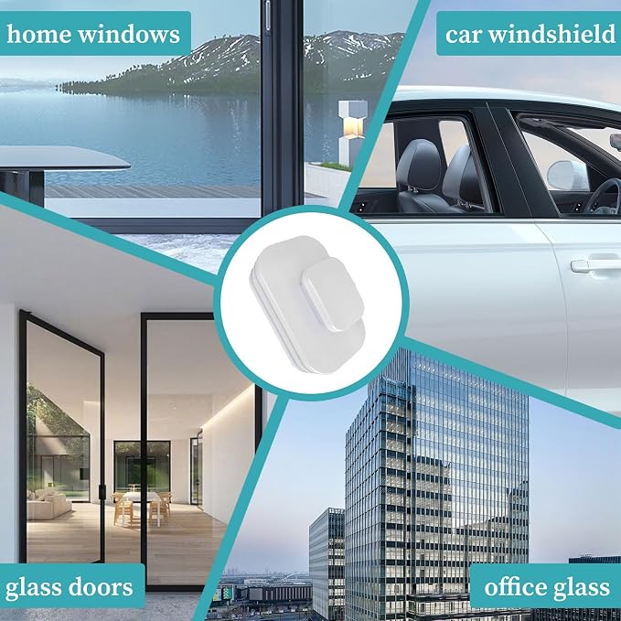 Windshield Wow Magnetic Car Window Cleaner, Strong Magnet Window Cleaner Tool with Anti-Fall Rope, Double Sided Window Cleaner for Thickness 3-10mm, Magnetic Glass Cleaner for High-Rises, Home, Car