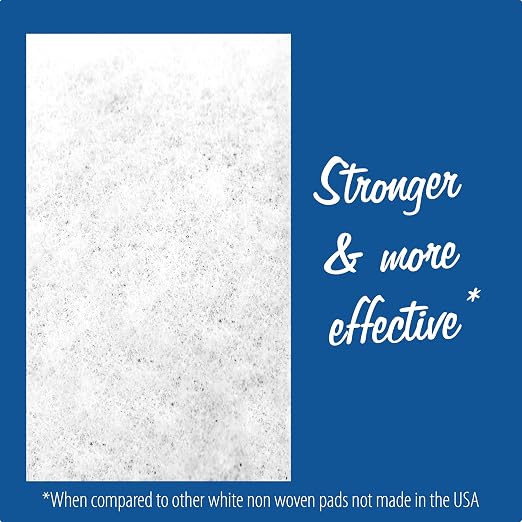 10 Pack of 6 X 9 White Non Scratch Non-Woven Pads for Buffing Cleaning