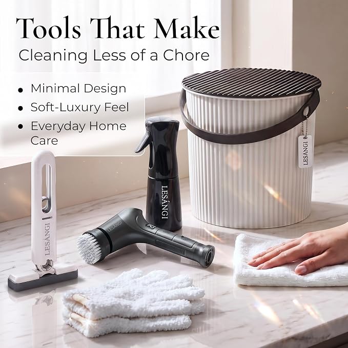 Cleaning Kit – Bucket, Scrubber, Squeegee, Towels, Gloves, Mesh Bag & Mist Bottle