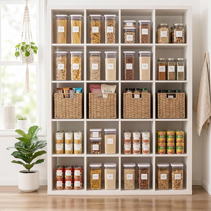 StorageWorks 9 inch Wicker Baskets for Storage, Square Baskets, Natural | 2-Pack, Paper Rope Wicker Storage Cubes,Handwoven Square Cube Organizer Bins,Foldable,Baskets for Organizing,9x9 storage cube