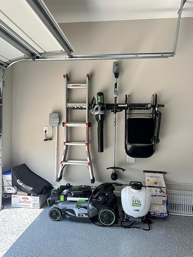 Garage Tool Organizer Wall Mount - 48 inches - Sturdy Storage Rack with Adjustable Hooks, Anti-Rust - Easy Installation, 300lbs Capacity - Garden Tool Organizer (03 Racks & 06 Hooks) | 300 lbs, anti-rust carbon steel, garden tool organizer & storage ra...