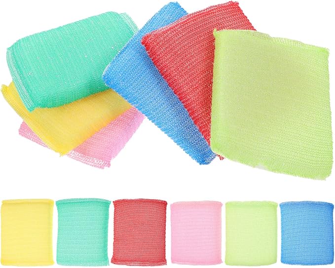 jojofuny 4 Pieces Kitchen Scrubber Sponges Non-Scratch Microfiber Cleaning Pads for Dishes and Hard Surfaces, Assorted Colors for Household Kitchen Cleaning