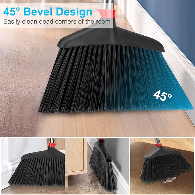 Outdoor Indoor Broom- CLDREAM Angle Broom is Perfect Commercial Courtyard Garage Home Kitchen Office Floor Shower