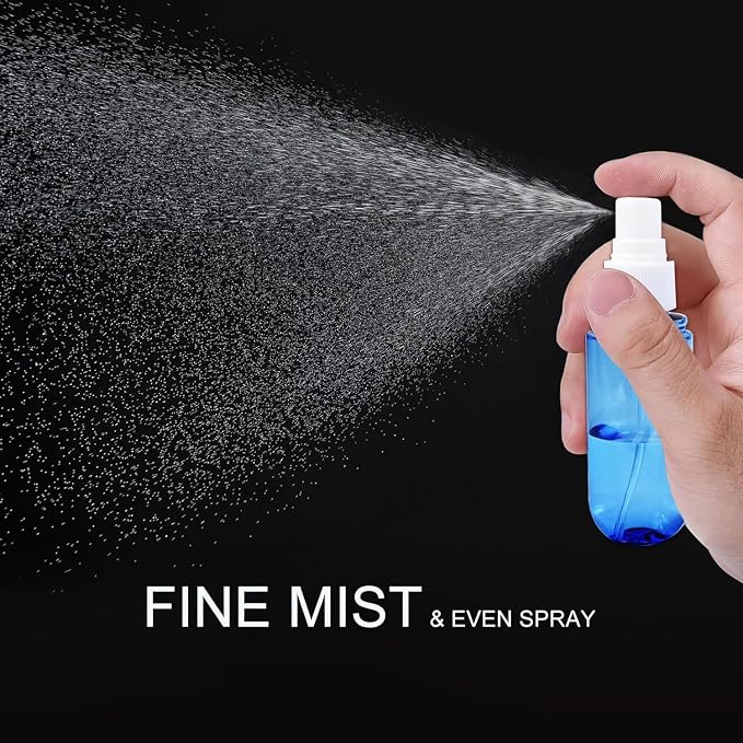 YOCASII 3PCS 1.9oz Mini Spray Bottles, Fine Mist Travel Spritzer Set | Refillable Spritzer Bottles for Hair Water, Toner, Face Mist, Perfume, Toiletries, Purse, Gym, or Travel Use.