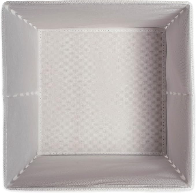 DII Woven Polyester Storage Bin, Polka Dot, White & Gold, Small Set of 4
