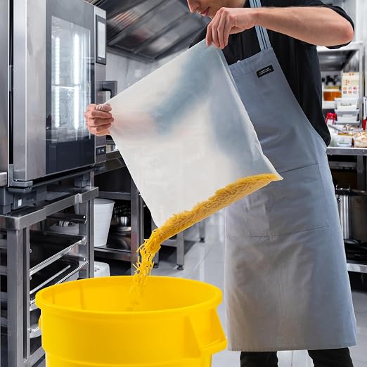 PRO&Family 32 Gallon Yellow Round Commercial Trash Can/Ingredient Bin Recycling Bin Kitchen Garbage Can Office Garbage Can Trash Barrel Plastic Barrel Yard Waste Bin Outdoor Trashcan