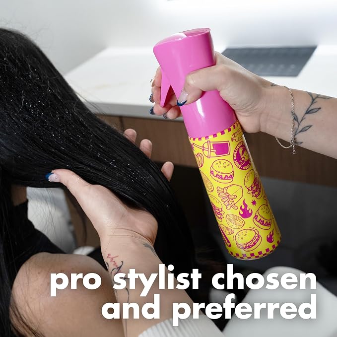 Colortrak Color Combo Continuous Spray Bottle, 12 Oz | Fine Mist Professional Styling Hair Spray Bottle with 360 Degree Distribution, for Styling, Cutting, and Color Services
