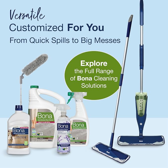 Bona Multi-Surface Floor Cleaner Spray - 32 fl oz - Unscented - Refillable | Residue-Free Floor Cleaning Solution for Stone, Tile, Laminate, and Vinyl Floors