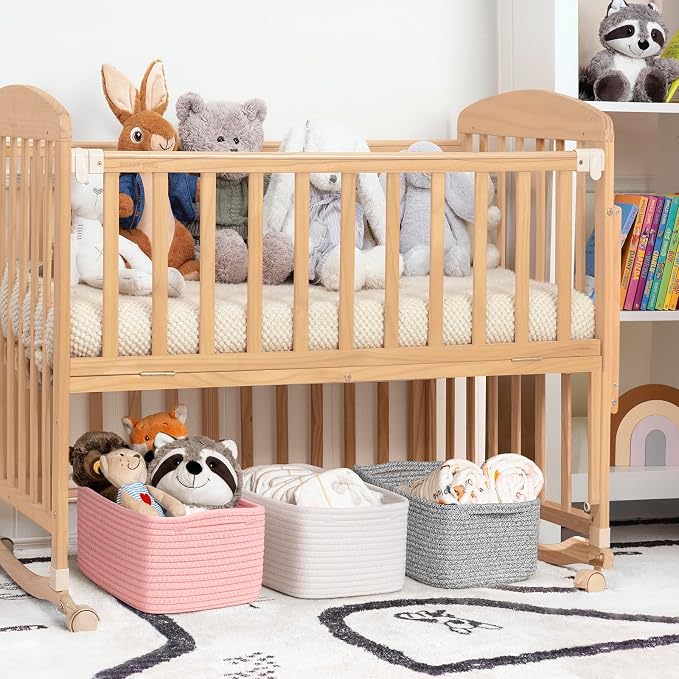 Goodpick 3-Pack Woven Storage Baskets for Organizing, 13 x 8 x 5 in | 13 x 8 x 5 in Empty Baskets for Shelves, Dog Toy Basket, Closet Baskets for Organizing, Empty Baskets for Gifts, White