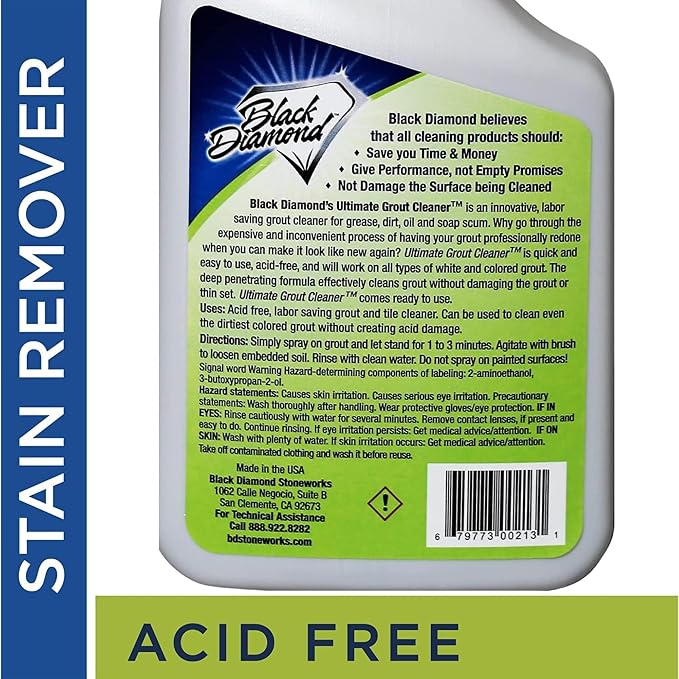 Grout Cleaner & Grout Sealer Bundle with Brush for All Tile & Stone 2/qts.