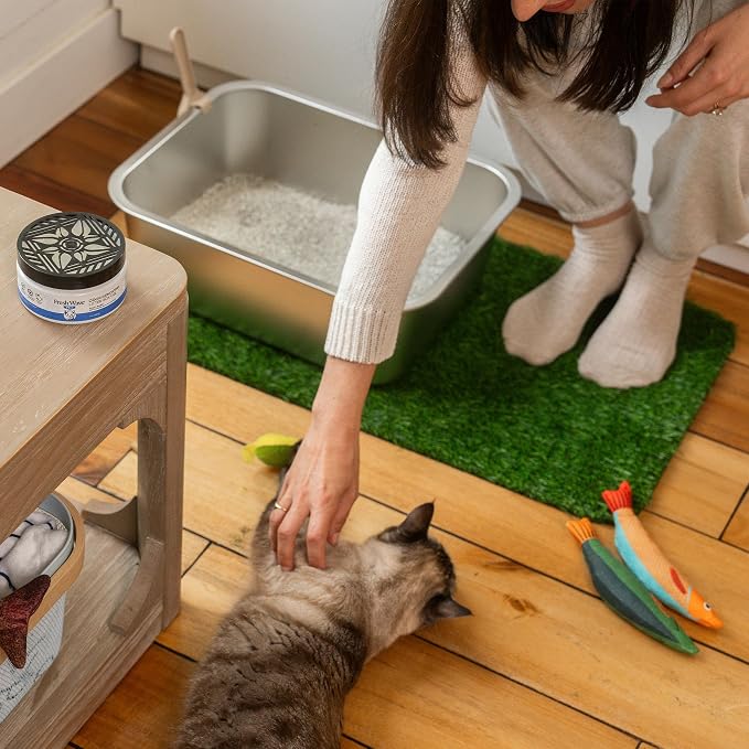Fresh Wave Litter Box Odor Eliminator Gel, 7 oz Each, 2-Pack | Plant-based ingredients, Lasts 15-30 days per jar, Place within 3 ft of litter box, No phthalates or parabens, Pet safe