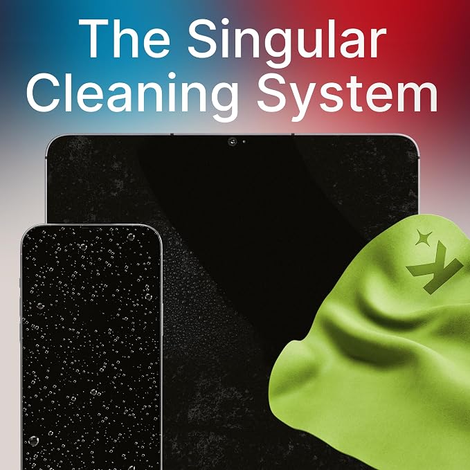 Koala Lens Cleaning Cloth | Japanese Microfiber | Black & Green (Pack of 3) | Glasses Cleaning Cloths | Eyeglass Lens Cleaner | Eyeglasses, Camera, VR/AR Headset, and Screen Cleaner | Washable & Reusable