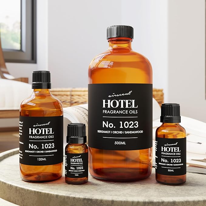 AirScent Hotel Diffuser Oil No. 1023 - Baccarat Hotel Inspired - 30 mL | Bergamot Orchid Sandalwood - Love Affair Fragrance Oil for Ultrasonic and Waterless Diffusers and Crafting - 1 fl oz Bottle