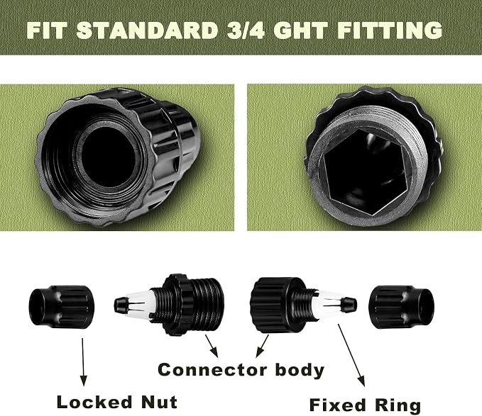 8 Pack Expandable Hose Repair Kit, Plastic Flex Hose Repair Kit Hose Female Male Connectors Accessories, Repair Connectors Will Repair ¾ Flex Hose Repair Kit. and Quickly
