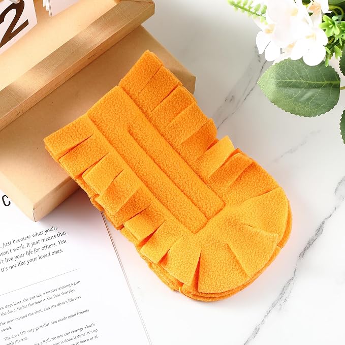Zubebe 6 Pcs Reusable Duster Refills Fleece,Orange | Soft Polyester Fiber Flat Duster Refill Multi Surface Washable Cleaning Pad Tools for Home, Blinds, Car, Pet, Furniture, Fans