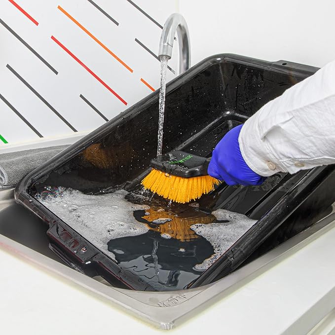 Restaurantware 4 in Black Plastic Utility Scrub Brush