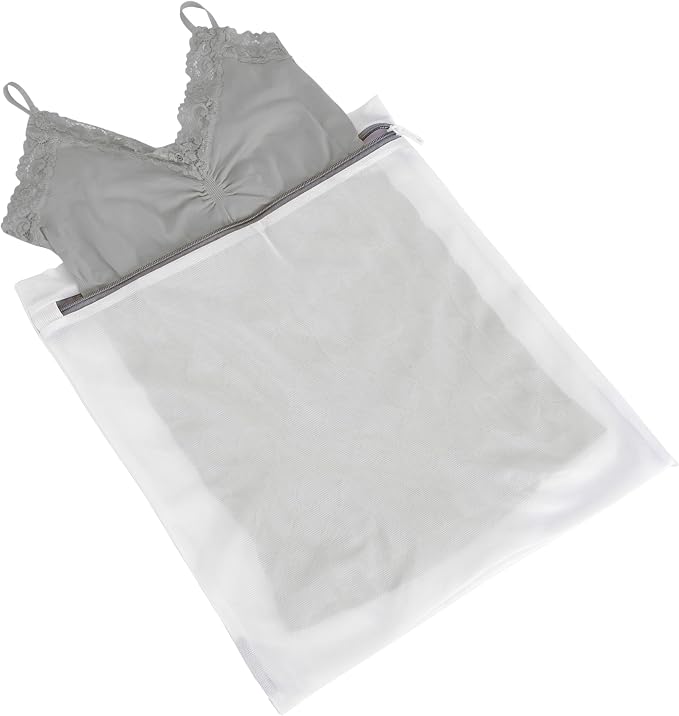 Laundry 360 Large Mesh Wash Bag | Laundry | Washing Machine | Zipper Closure | Prevents Pulling and Tearing | Clothes | Garments | Delicates | Socks | White