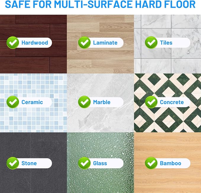 Spray Mops for Floor Cleaning - Wet Dry Mops for Hardwood Tile | 2 Washable + 2 Disposable Pads for Swiffer Powermop,500+ ML Refillable Bottle,Remove Pet Hair Multi-Stains for Home Kitchen