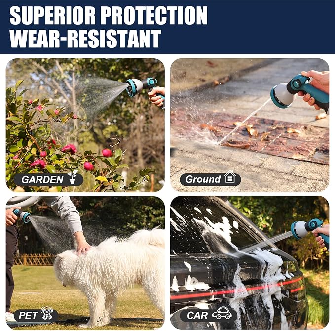 10ft Garden Hose Lightweight Water Hose for RV Balcony Bathroom 3 Layer Anti Kink Leakproof Outdoor Hose