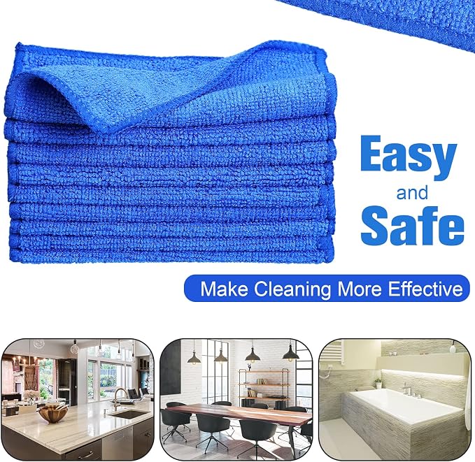 50 Pcs Dry Erase Cloth,6 X 6 Inch,Blue | Cleaning Rags Reasonable Whiteboard Cloth Kitchen Towels Microfiber Towels Cars Wash