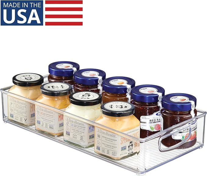 iDesign Stackable Clear Plastic Extra Long Pantry Organizers | Cabinet Storage Bins, For Kitchen