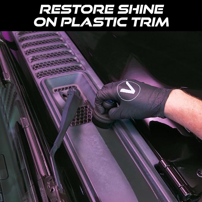 VIKING Tire Shine Applicator Brush for Car Detailing, with Stand, 2 Pack | Automotive Tire Dressing Applicator Brush, For Car Detailing and Car Wash Kit, Storage Stand Included