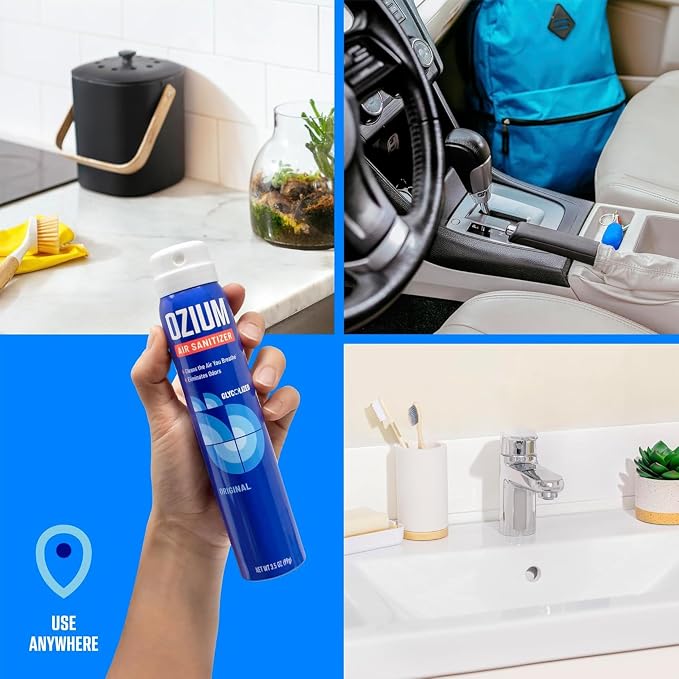 Ozium 3.5 Oz. Air Sanitizer and Odor Eliminator Spray | Room Odor Eliminator for Home, Car, and Office, Citrus Air Cleaner, 2 Pack