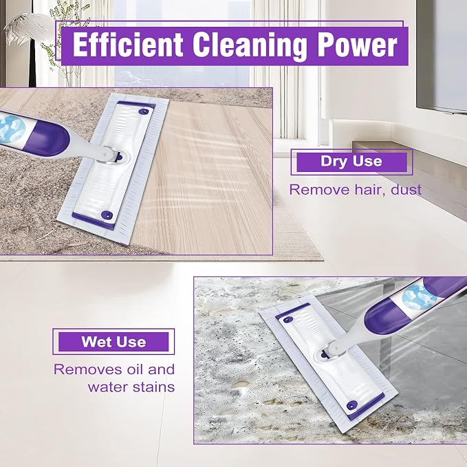 25 Pack Disposable Power Mop Refill Pads for Swiffer Power Mop | All Purpose Multi-Surface Mopping Pads Replacemet,Thickened Mop Pads for Wet or Dry Cleaning on Finished Hard Floors