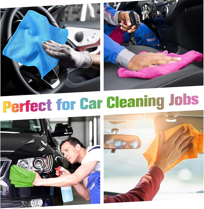 30 Pcs Dry Erase Cloth,6 X 6 Inch,Green/Blue/Yellow/Pink/Orange | Cleaning Rags Reasonable Whiteboard Cloth Kitchen Towels Microfiber Towels Cars Wash