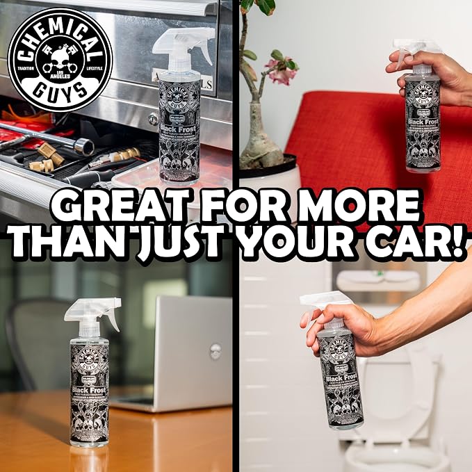 Chemical Guys, Black Frost Air Freshener & Odor Neutralizer Spray, 16 oz | Crisp, bold scent refreshes interiors while neutralizing odors, adjustable spray for cars, home or garage