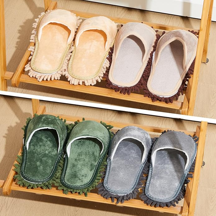 Jecery 4 Pair Microfiber Mop Slipper