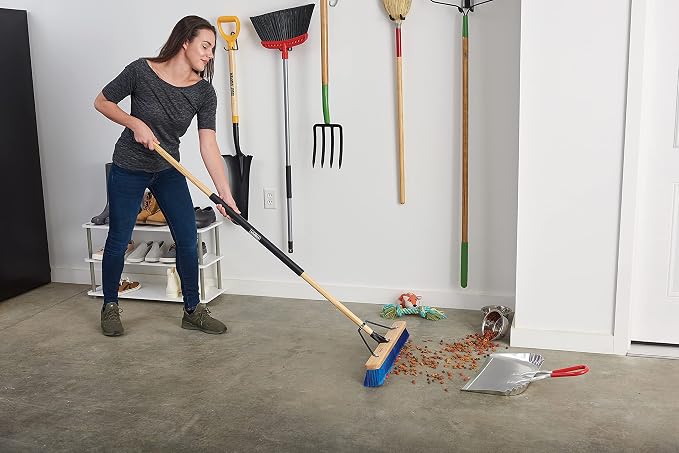 Harper 20201044 24 in. Indoor/Outdoor Dry All-Purpose Push Broom with Dual Bristles, for Dust, Gravel, Debris
