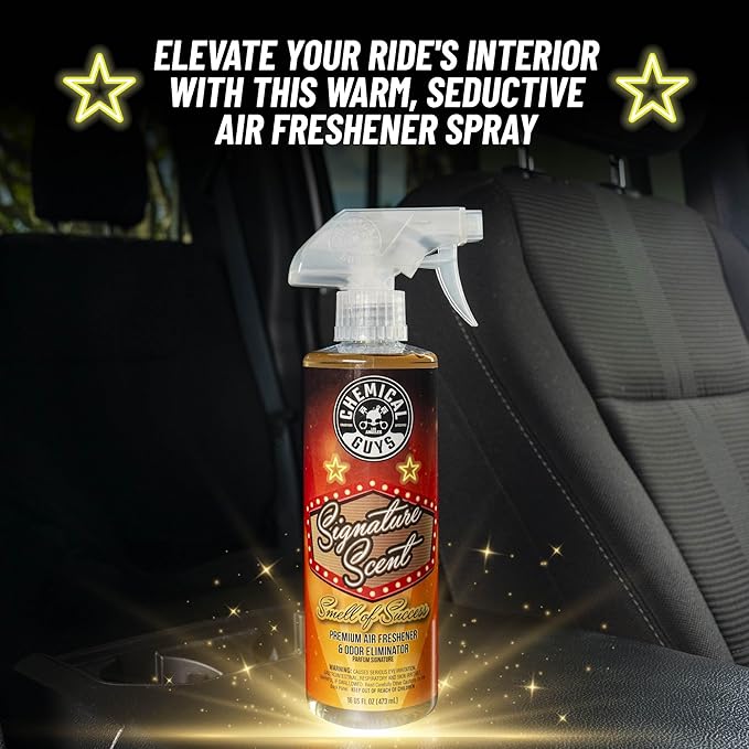 Chemical Guys, Signature Scent Air Freshener & Odor Neutralizer, 4 oz, 3 Pk | Crisp Signature scent refreshes interiors while neutralizing odors, adjustable spray, three per pack