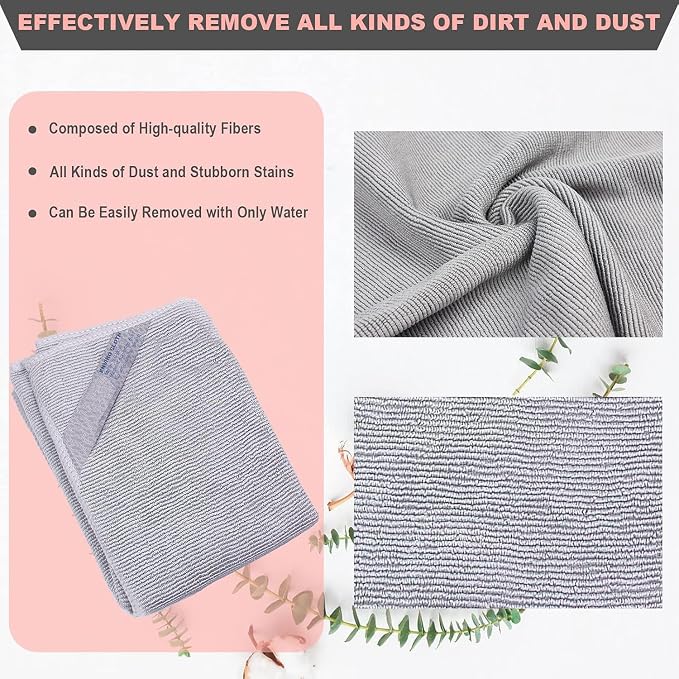 Longmann 2 x NΘrwex Enviro Cloth, Glass Cloth, Cleaning Cloth, Streaks Schatches Free (Grey 2 Pack)