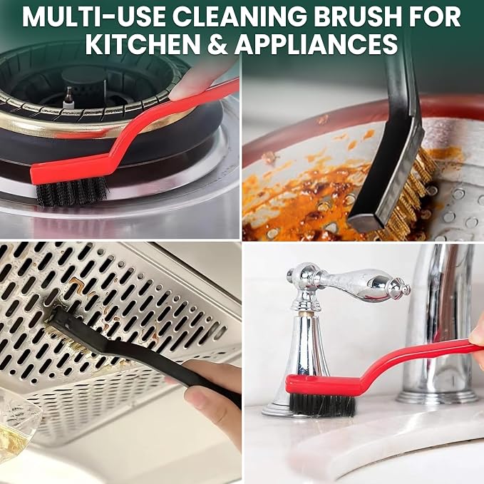 8 Pcs Crevice Cleaning Brush Set – Hard Bristle Cleaning Tools for Grout, Gaps & Narrow Spaces – Multi-Purpose Grout Brush, for Cleaning Bathroom, Shower, Window Tracks, Kitchen | Multi-Purpose Grout Brush for Bathroom, Shower, Window Tracks & Kitchen ...