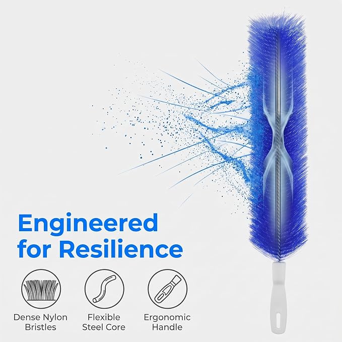 Bendable Microfiber Head, New Fan Cleaner Brush Reusable Dust Remover Washable ldeal for Electric Fans Air Conditioning, Home Car Vents, Curtain (Gray 4 Psc)